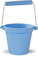 BigJigs secchiello giocattolo in silicone - accessorio da spiaggia azzurro polvere