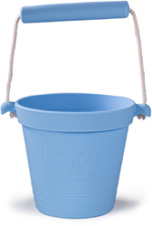 BigJigs secchiello giocattolo in silicone - accessorio da spiaggia azzurro polvere