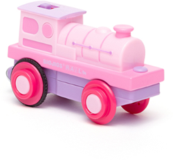 Bigjigs Potente Loco rosa (a batteria) (6)