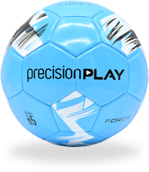 PrecisionPLAY pallone da calcio Force fluo blu-bianco-nero misura 3 resistente