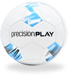 PrecisionPLAY pallone da calcio Force bianco blu nero misura 3 resistente parco