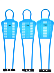 PrecisionPLAY Mini manichini da calcio set di 3 - Fluo Blue - sagome da allenamento