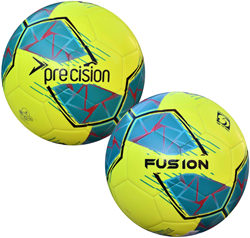 Precision pallone calcio Fusion FIFA allenamento giallo misura 4 resistente all'acqua