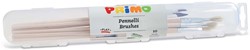 Primo Primo - 10 Kwasten Ponyhaar (5 Rond, 5 Plat)