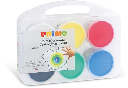Primo colori a dita tessuto set - 6 colori lavabili per bambini
