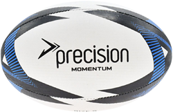 Precision pallone da rugby allenamento Momentum bianco nero blu misura 3