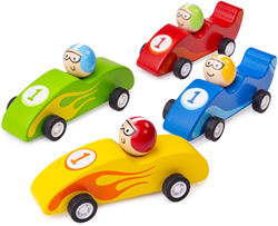 Bigjigs Auto da corsa da tirare indietro
