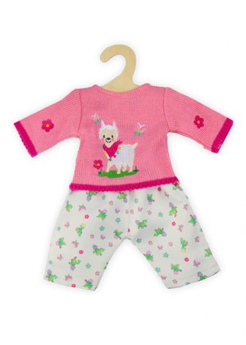 Heless set abbigliamento bambola maglione alpaca e pantaloni 35-45 cm rosa