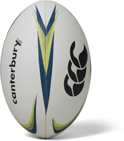 Canterbury pallone rugby allenamento bianco lime blu misura 3 resistente grip