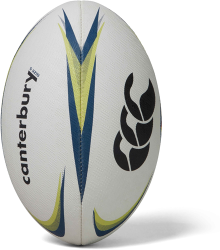 Canterbury pallone rugby allenamento bianco lime blu misura 3 resistente grip