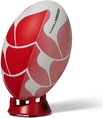 Canterbury pallone rugby Thrillseeker bianco rosso misura 4 grip allenamento