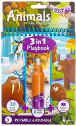 QwiToys giocattolo educativo 3 in 1 Playbook animali con adesivi