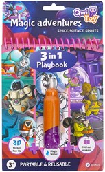QwiToys libro educativo 3 in 1 PlaybookMagic Adventures adesivi