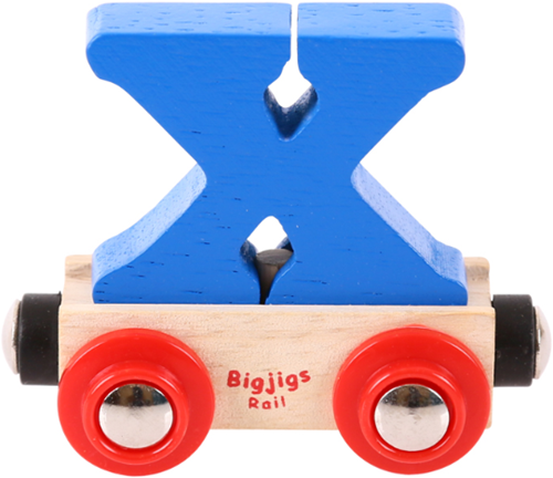 BigJigs lettera treno in legno X - vagone nome giocattolo