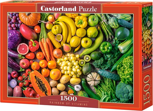 Castorland puzzle Rainbow of Vitamins - puzzle colorato 1500 pezzi-2