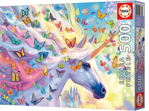 Educa puzzle Rainbow Unicorn - 500 pezzi puzzle in cartone per bambini-2
