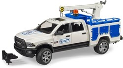 Bruder RAM 2500 camion di servizio giocattolo con gru e luce lampeggiante