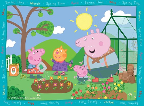 Ravensburger 4-in-1 kinderpuzzel Peppa Big: 4 seizoenen (12+16+20+24 stukjes)