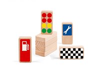 Waytoplay set segnali stradali giocattolo - blocchi stradali realistici per bambini-2