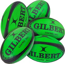 Gilbert set palloni da rugby training Control-a-ball misura 5 verde nero