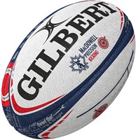 Gilbert pallone da rugby MacDowell Kicking misura 5 blu rosso