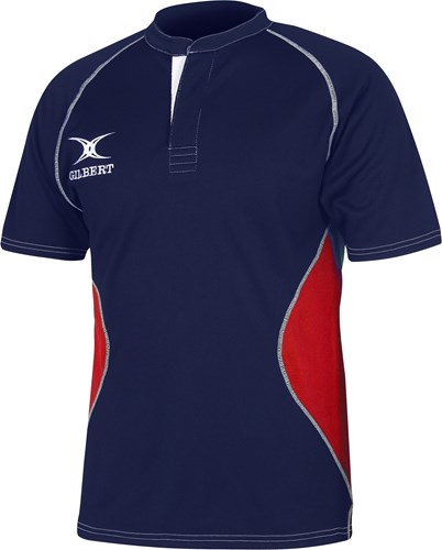 Gilbert Rugbyshirt Xact V2 Blauw/Rood