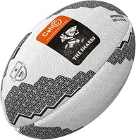 Gilbert pallone da rugby supporter Sharks misura 5 - palla con presa durevole