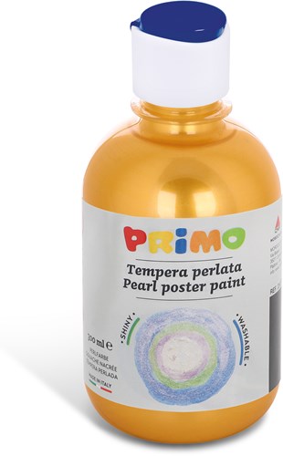 Colore per poster FLUO pronto all'uso Primo, flacone da 300 ml con tappo dosatore giallo