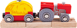 Bigjigs trattore e carro rosso (4)