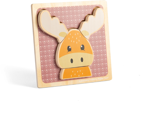 BigJigs puzzle di legno renna - giocattolo educativo per bambini