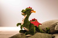 Steiff peluche drago Rocky - drago coccolone khaki 32 cm giocattolo-3