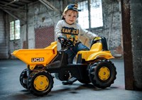 Rolly Toys trattore a pedali JCB Dumper con cassone ribaltabile giocattolo giallo-2