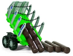 Rolly Toys rimorchio giocattolo con tronchi - accessorio trattore a pedali