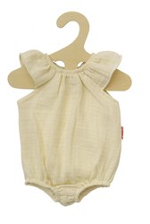 Heless body per bambole cotone biologico ecru con volant 28-35 cm