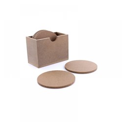 Hobbygroep set sottobicchieri rotondi fai da te in scatola 9,4x5x7 cm 6 pezzi