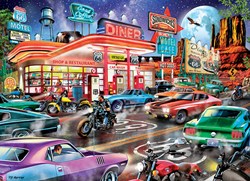 Eurographics puzzle Route 66 Diner - puzzle 1000 pezzi auto