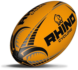 Rhino pallone rugby Cyclone arancione fluo misura 3 palla grip