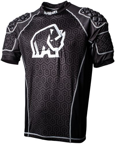 Rhino rugby body protection top junior nero large - maglia protettiva sportiva