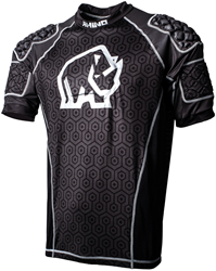 Rhino maglia protettiva rugby junior nera - S - maglietta sportiva protettiva