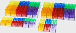 TickiT blocchi da costruzione - Giocattolo trasparente - 90 pezzi