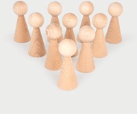 TickiT figure in legno - giocattolo naturale 10 pezzi 100mm