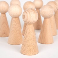 TickiT figure in legno - giocattolo naturale 10 pezzi 100mm-3