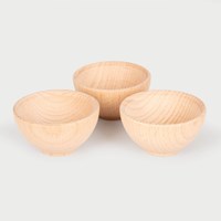 TickiT ciotola giocattolo in legno 70 mm set 3 pezzi - educativo