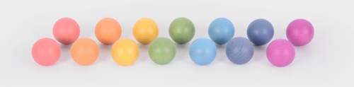 TickiT palline da gioco in legno arcobaleno - set giocattolo colorato 14 pezzi