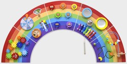 Viga Toys pannello attività arcobaleno educativo decorazione giocattolo