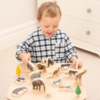 Wooden Wild Animal Blocks-3