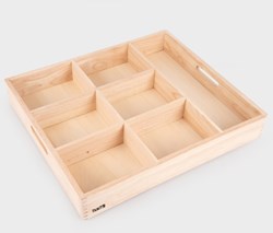 TickiT vassoio di smistamento in legno giocattolo educativo - 7 scomparti