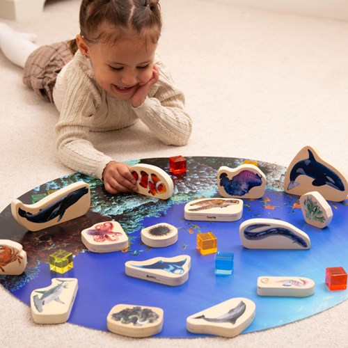 tickit Wooden Sea Life Blocks - Pk15-2