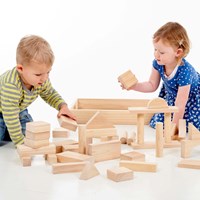 TickiT set di blocchi da costruzione in legno - Blocchi jumbo con vassoio in legno-2