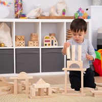 TickiT set di blocchi da costruzione in legno - Blocchi jumbo con vassoio in legno-3